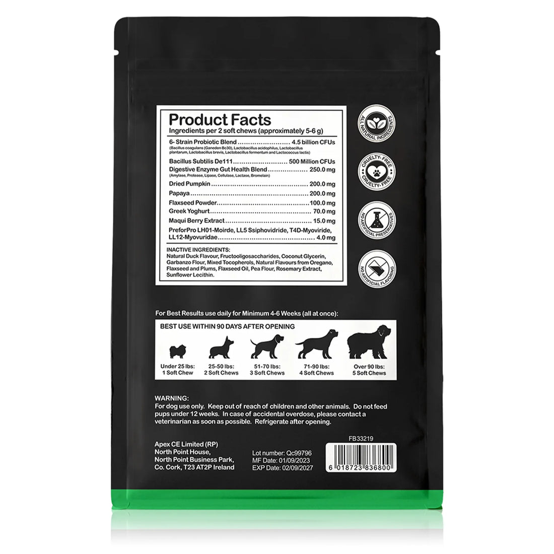 Pre Probiotics for Dogs Support Gut Health Itchy Skin Allergies Yeast Balance Immunity Probiotics and Digestive Enzymes 60 Chews