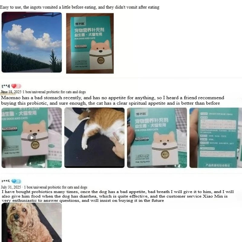 Chanbuni Probiotics for Pet Dogs Multivitamin Vitamins for Dogs Puppy Nutrition Dog Treats for Adult Puppies Universal