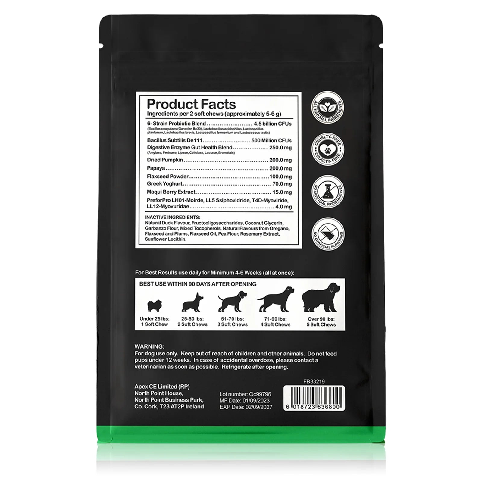 Pre Probiotics for Dogs Support Gut Health Itchy Skin Allergies Yeast Balance Immunity Probiotics and Digestive Enzymes 60 Chews
