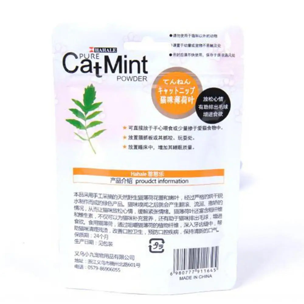 Catnip 5g/Pack Cat Mint Powder Natural Pet Kitten Mouth Cleaning Flavor Treats